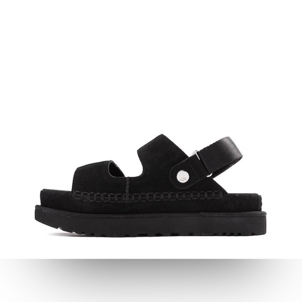 Ugg goldenstar black sandals 8
